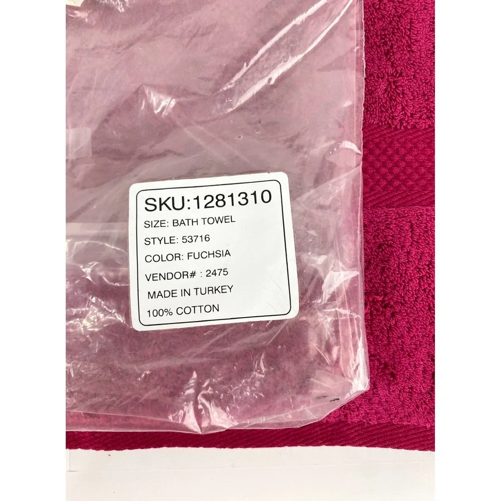 NEW Lands End Bath Towel XL 30 x 57 Turkish 100% Combed Cotton Absorbent Fuschia